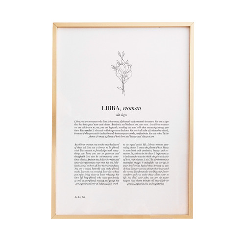 Zodiac Woman I Libra Framed Printed Wall Art