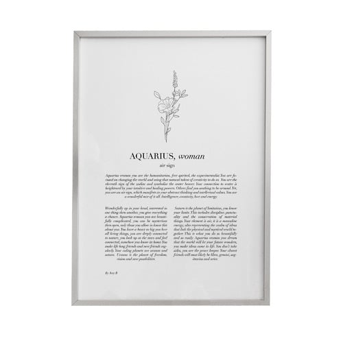 Zodiac Woman I Aquarius Framed Printed Wall Art