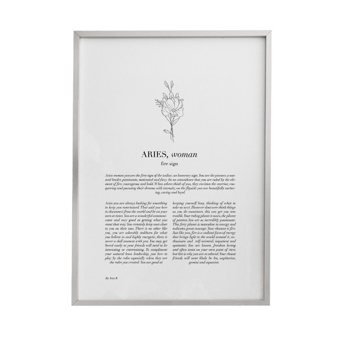 Zodiac Woman I Aries Framed Printed Wall Art
