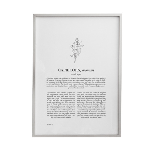 Zodiac Woman I Capricorn Framed Printed Wall Art