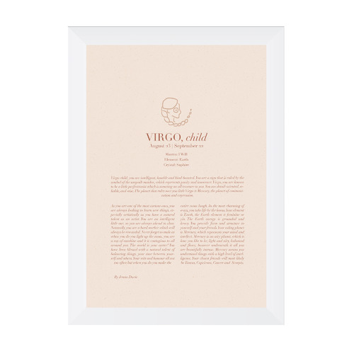 Blush Virgo Child Framed Printed Wall Art