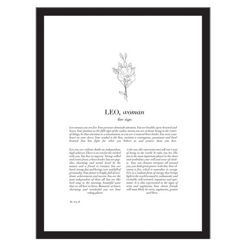 Zodiac Woman I Leo Framed Printed Wall Art