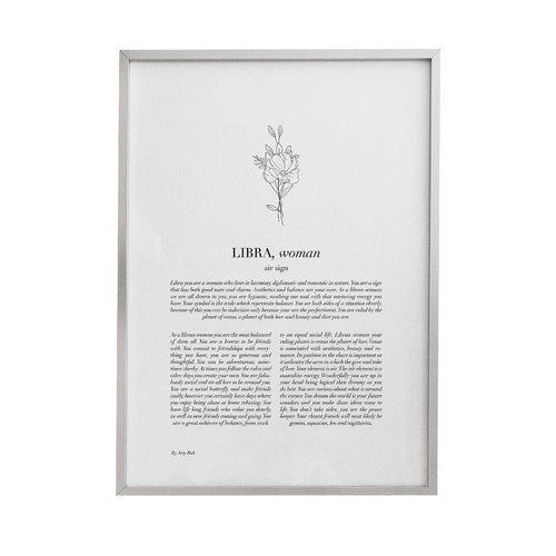 Zodiac Woman I Libra Framed Printed Wall Art