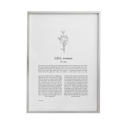 Zodiac Woman I Leo Framed Printed Wall Art