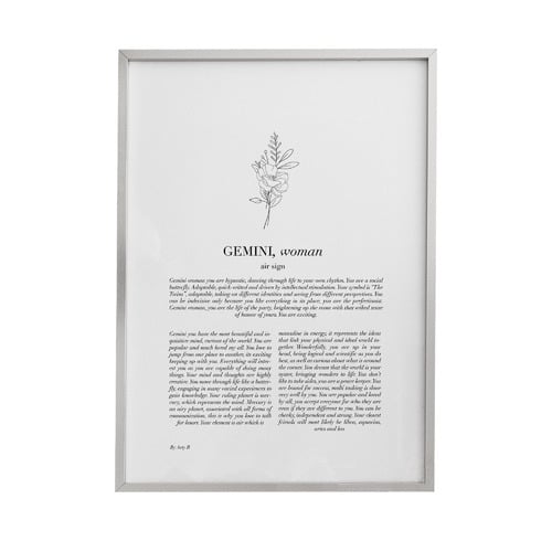 Zodiac Woman I Gemini Framed Printed Wall Art