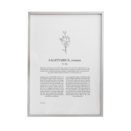 Zodiac Woman I Sagittarius Framed Printed Wall Art