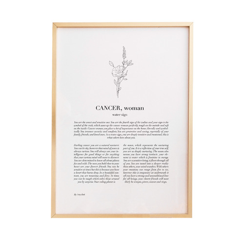 Zodiac Woman I Cancer Framed Printed Wall Art