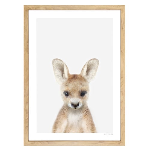 Baby Kangaroo Framed Printed Wall Art