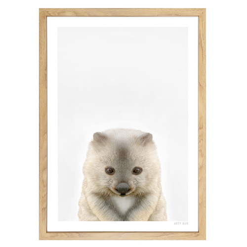 Baby Wombat Framed Printed Wall Art