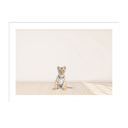 Baby Tiger Cub Framed Printed Wall Art