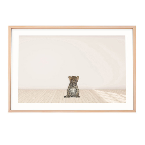 Baby Leopard Cub Framed Printed Wall Art