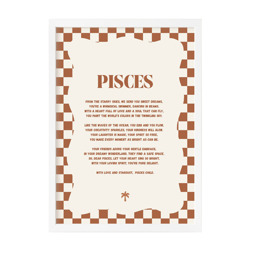 Zodiac Pisces Child Printed Wall Art