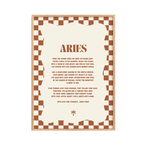 Zodiac Aries Child Printed Wall Art