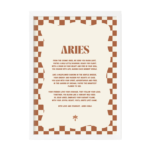 Zodiac Aries Child Printed Wall Art