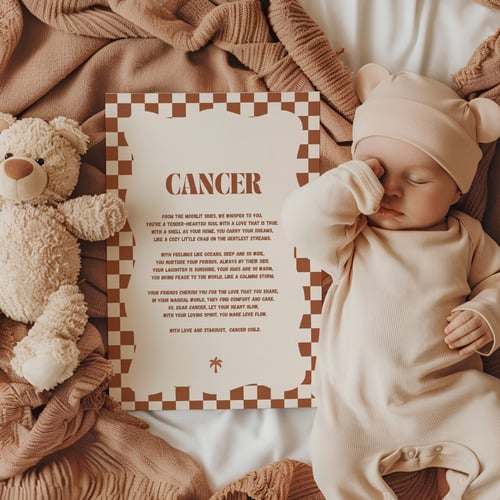 Zodiac Cancer Child Printed Wall Art