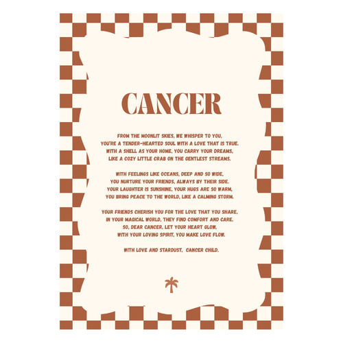 Zodiac Cancer Child Printed Wall Art