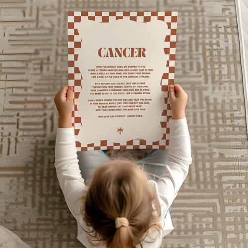 Zodiac Cancer Child Printed Wall Art