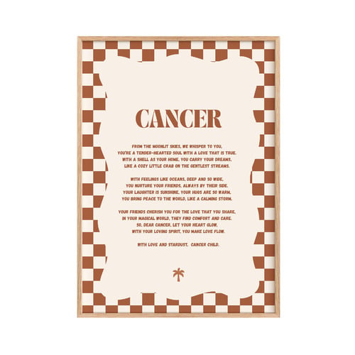 Zodiac Cancer Child Printed Wall Art