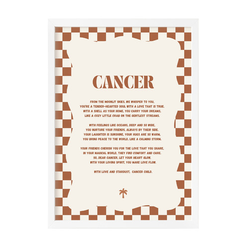 Zodiac Cancer Child Printed Wall Art