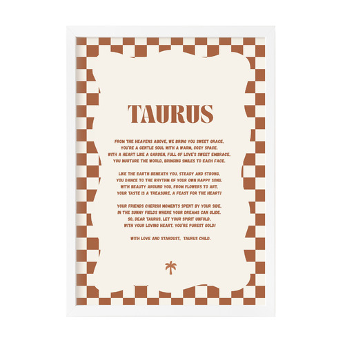 Zodiac Taurus Child Printed Wall Art