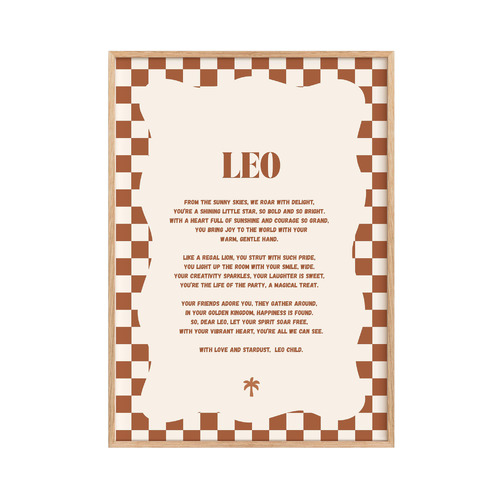Zodiac Leo Child Printed Wall Art