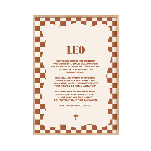 Zodiac Leo Child Printed Wall Art