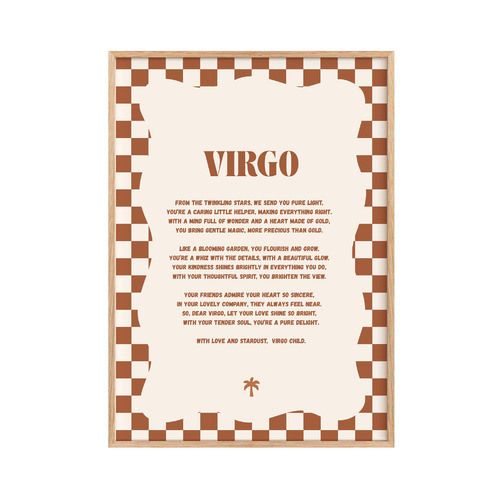 Zodiac Virgo Child Printed Wall Art