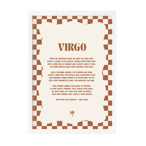 Zodiac Virgo Child Printed Wall Art