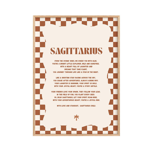 Zodiac Sagittarius Child Printed Wall Art
