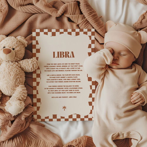 Zodiac Libra Child Printed Wall Art