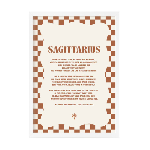 Zodiac Sagittarius Child Printed Wall Art