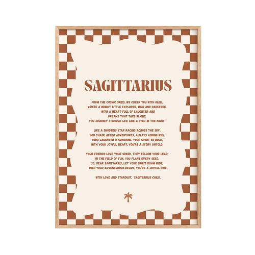 Zodiac Sagittarius Child Printed Wall Art