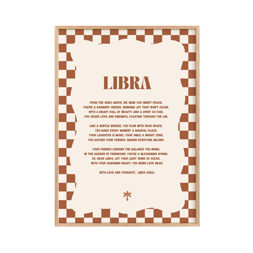 Zodiac Libra Child Printed Wall Art