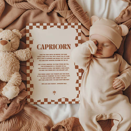 Zodiac Capricorn Child Printed Wall Art