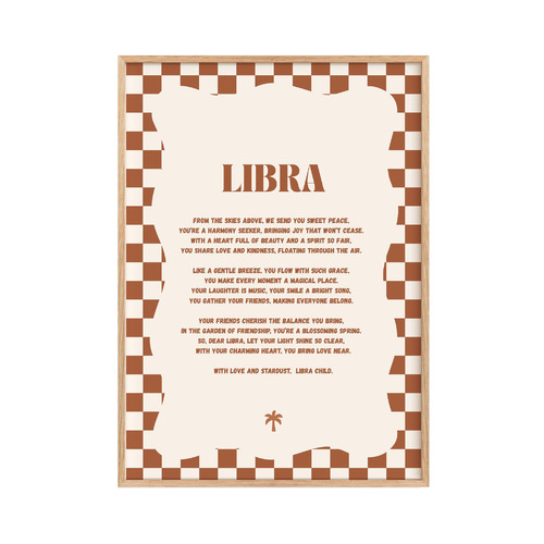 Zodiac Libra Child Printed Wall Art