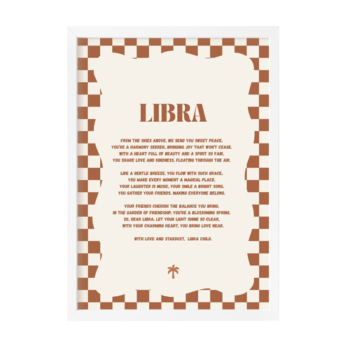 Zodiac Libra Child Printed Wall Art
