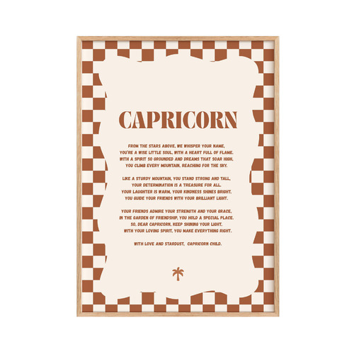 Zodiac Capricorn Child Printed Wall Art