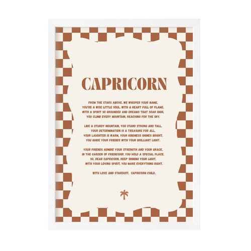 Zodiac Capricorn Child Printed Wall Art