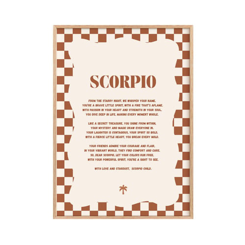 Zodiac Scorpio Child Printed Wall Art