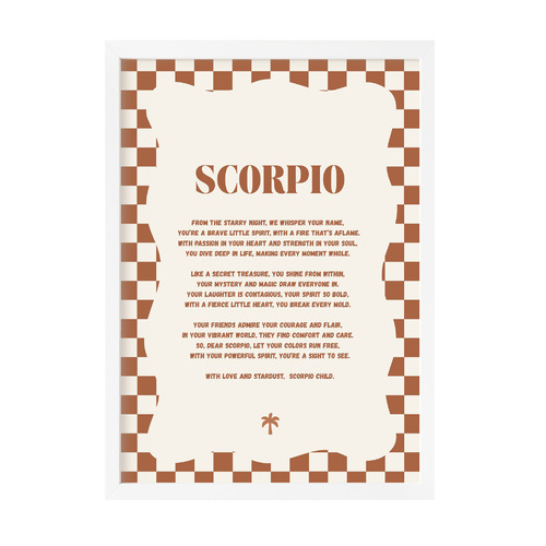 Zodiac Scorpio Child Printed Wall Art