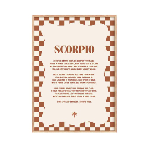 Zodiac Scorpio Child Printed Wall Art