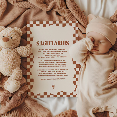Zodiac Sagittarius Child Printed Wall Art