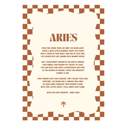 Zodiac Aries Child Printed Wall Art