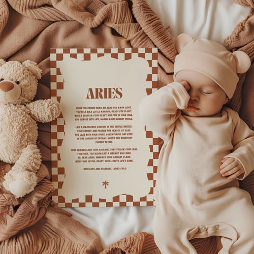 Zodiac Aries Child Printed Wall Art