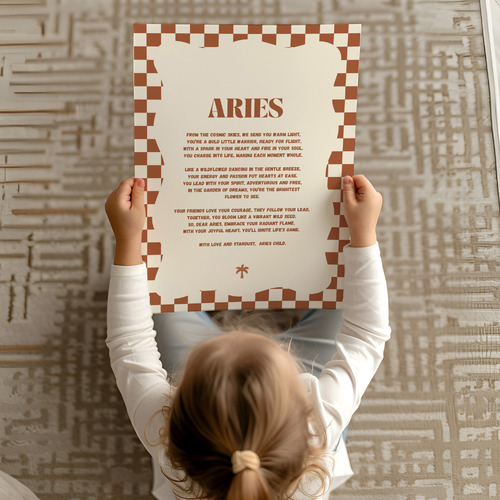 Zodiac Aries Child Printed Wall Art