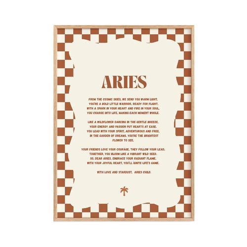 Zodiac Aries Child Printed Wall Art