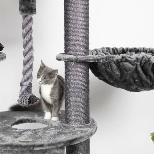 Kazoo 141cm Charcoal 4 Tier Cat Tree Temple & ster