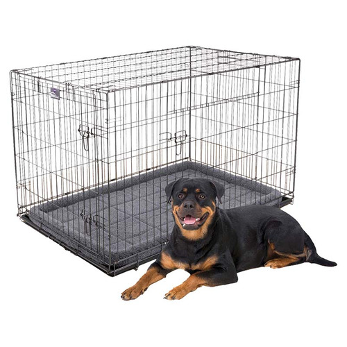 Hammertone Grey Steel Mobile Pet Crate