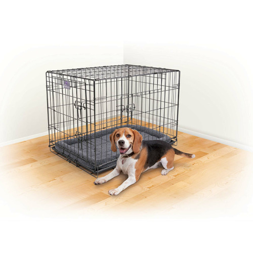 Hammertone Grey Steel Mobile Pet Crate