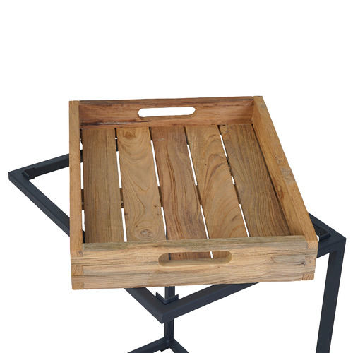 C Tray Reclaimed Teak Tray Table